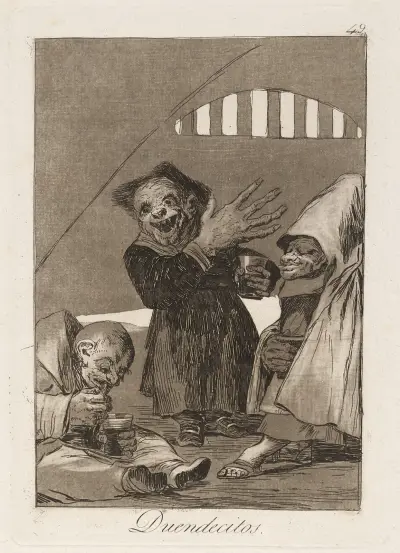 Duendecitos. (Hobgoblins.) av Francisco de Goya
