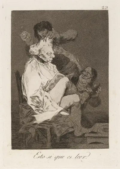 Esto si que es leer. von Francisco de Goya