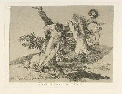 Grande hazaña con muertos av Francisco de Goya