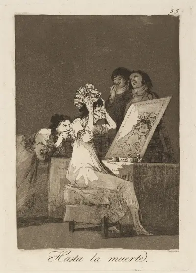Hasta la muerte. (Bis zum Tod.) von Francisco de Goya