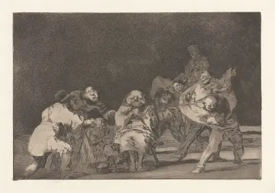He Who Does Not Like Thee Will Defame Thee in Jest [Loyalty] (El Que No Te Ama, Burlando te Difama [La Lealtad]) av Francisco de Goya