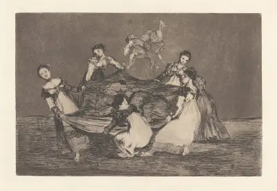 Heavier Than a Dead Donkey (Pesa Mas Que un Burro Muerto) av Francisco de Goya