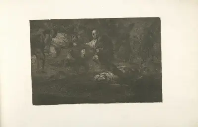 La vieillard errant parmi les fantômes av Francisco de Goya