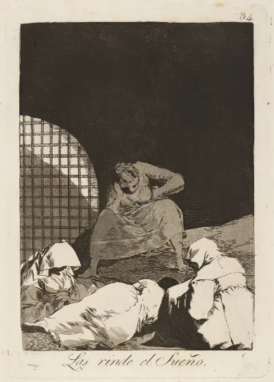 Las rinde el Sueño. (Sleep overcomes them.) av Francisco de Goya