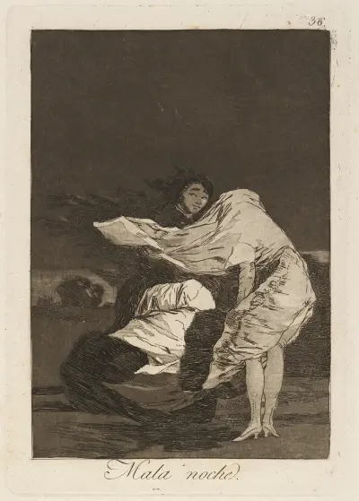 Mala noche. (A bad night.) av Francisco de Goya