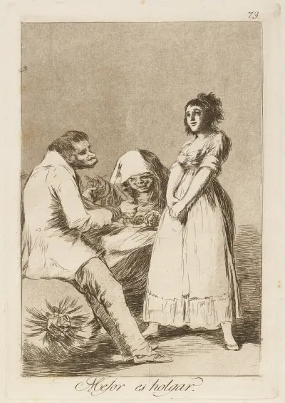 Mejor es holgar. (Besser faulenzen.) von Francisco de Goya