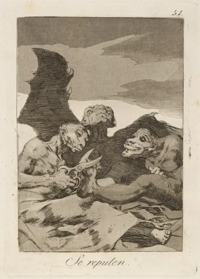 Se repulen. (They spruce themselves up.) av Francisco de Goya