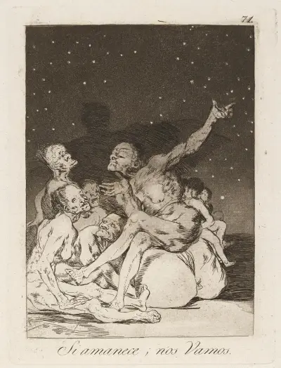 Si amanece; nos Vamos. (When day breaks we will be off.) av Francisco de Goya