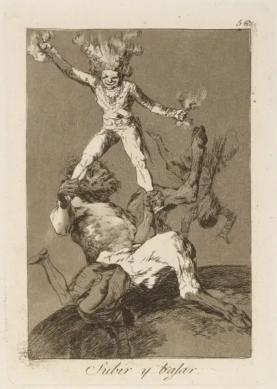 Subir y bajar. (To rise and to fall.) av Francisco de Goya