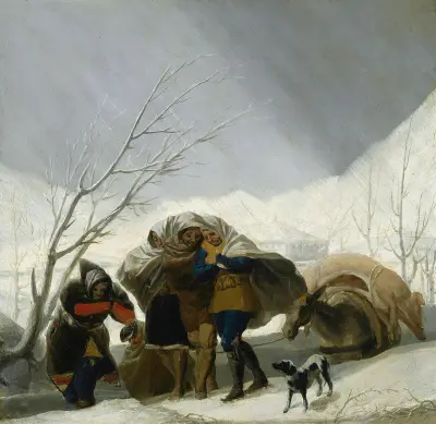 Winter Scene av Francisco de Goya