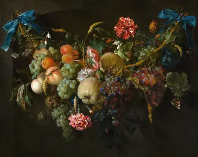 Garland of Fruit and Flowers (probably 1650 - 1660) av Jan Davidsz de Heem