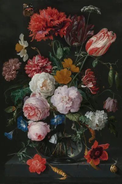 Still Life with Flowers in a Glass Vase av Jan Davidsz de Heem