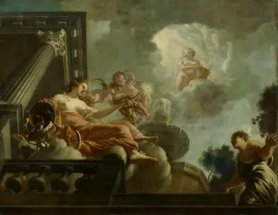 Religio begunstigt Abondantia ; Alegoryczne przedstawienie opieki nad trędowatymi i niewinnymi, Gerard de Lairesse
