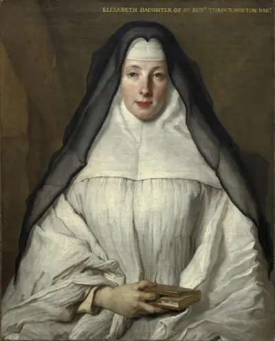 Elizabeth Throckmorton,Canoness of the Order of the Dames Augustines Anglaises av Nicolas de Largillière