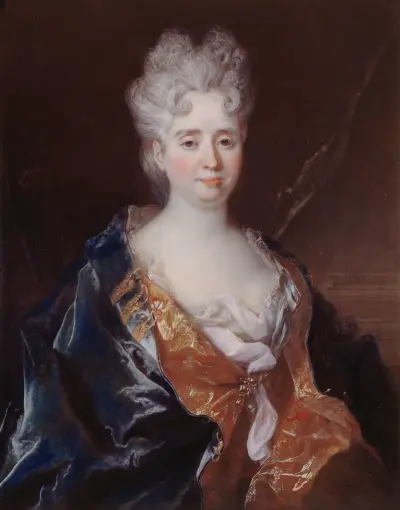 Portrait d’Anne-Thérèse de Marguenat de Courcelles, marquise de Lambert (1647-1733) av Nicolas de Largillière