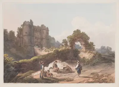 Gate of Carisbrooke Castle av Philip James de Loutherbourg