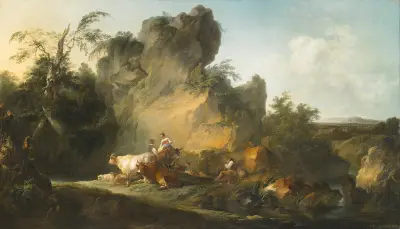 Krajina s postavami a zvířaty, Philip James de Loutherbourg