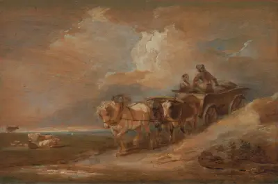 Krajina s koněm a volským povozem, Philip James de Loutherbourg