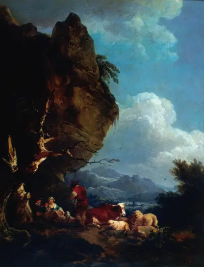 Oživená pastýřská krajina, Philip James de Loutherbourg