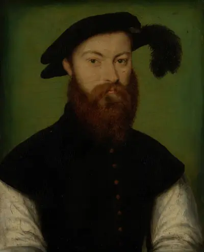 Portrait of a Man with a Black-Plumed Hat, Corneille de Lyon