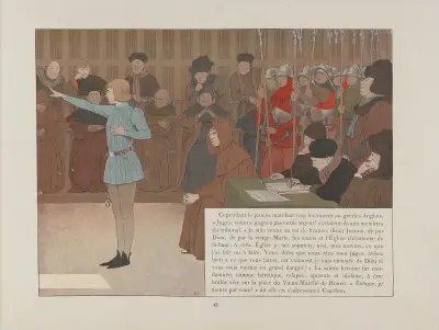 Jeanne d'Arc Pl. 42 von Louis Maurice Boutet de Monvel