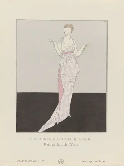 M. Bergson a promis de venir, Robe de dîner de Worth von Bernard Boutet de Monvel