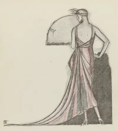Une robe du soir de Worth, 1920 – Nr. 2 von Bernard Boutet de Monvel