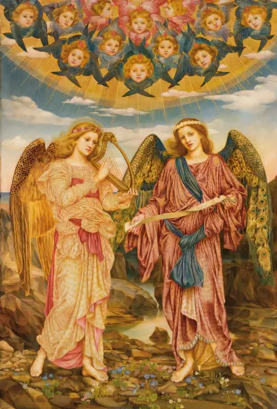 Gloria in Excelsis av Evelyn De Morgan