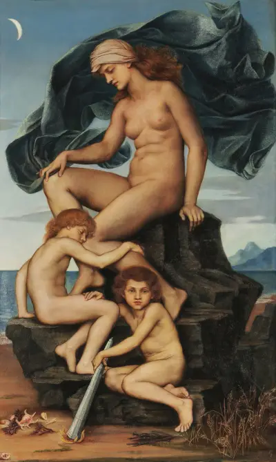 Sleep and Death, the Children of the Night av Evelyn De Morgan
