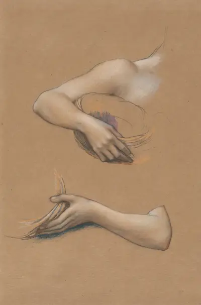 Study of Arms for ‘The Cadence of Autumn’, 1905 – nr 2 av Evelyn De Morgan