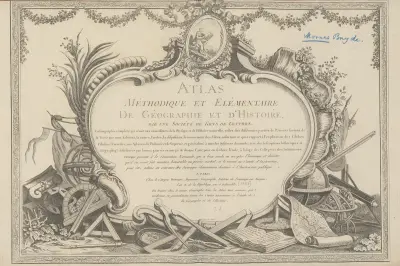 Metodický a elementární atlas geografie a historie – titulní strana, Claude Buy de Mornas