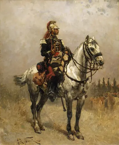 A Cavalryman av Alphonse Marie de Neuville