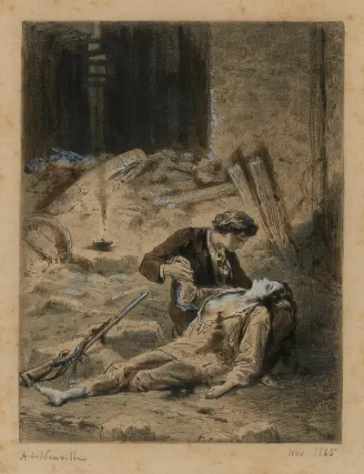 Mort d’Eponine L’Agonie de la mort après l’agonie de la vie av Alphonse Marie de Neuville