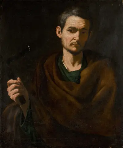 Saint Philip, Half-Length, Holding A Crucifix av Jusepe de Ribera