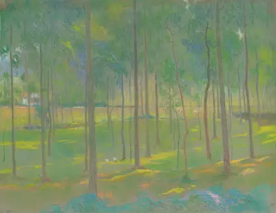 Garden with Trees, 1915 av Rodolphe De Saegher