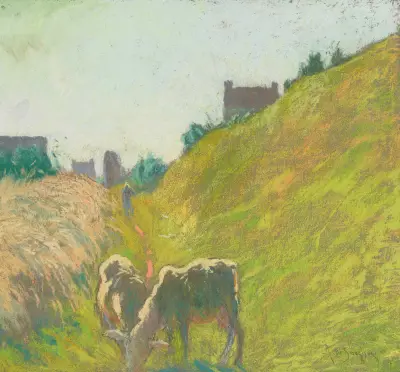 Goats Grazing av Rodolphe De Saegher