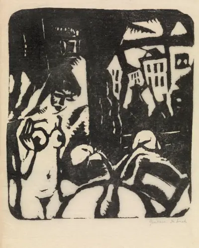 Interieur mit Aktstudie von Gustave De Smet