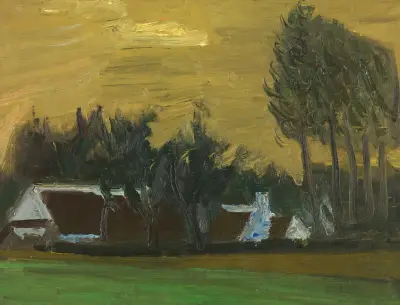 Landschaft mit schwarzen italienischen Pappeln von Gustave De Smet