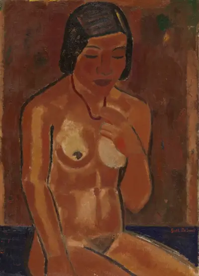 Akt mit Halskette von Gustave De Smet