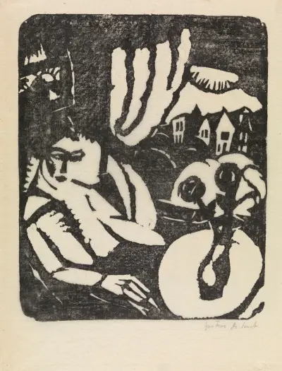 Sitzende Frau am Fenster von Gustave De Smet