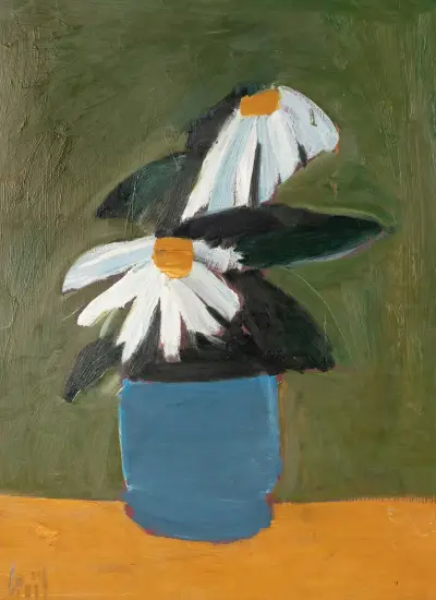 Blumen im blauen Topf von Nicolas De Staël