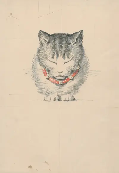 Cat with collar av David Humbert de Superville