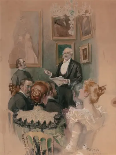 Gentleman Giving A Speech von Thure de Thulstrup