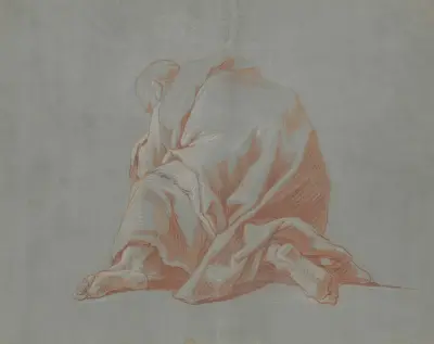 Study of a Draped Figure av Jean-François de Troy