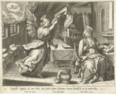 Annunciation, Maerten De Vos