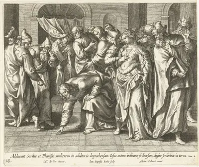 Christ and the Adulteress, Maerten De Vos