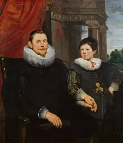 Portrait of a Father with his Son av Cornelis de Vos