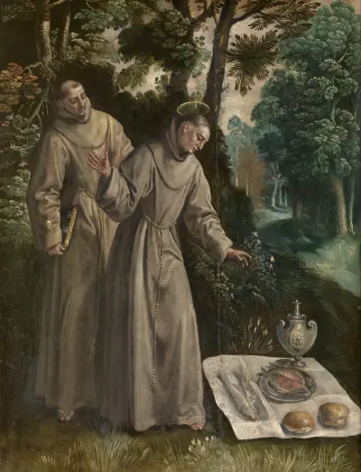 Saint Didacus Finds a Miraculous Meal, Maerten De Vos