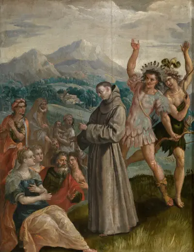 Saint Didacus Preaches in the Canary Islands, Maerten De Vos