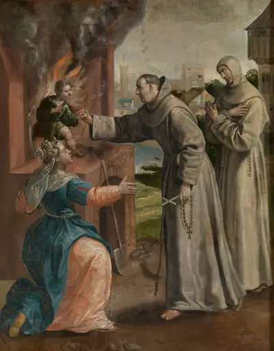 Saint Didacus Saves a Boy From the Oven, Maerten De Vos